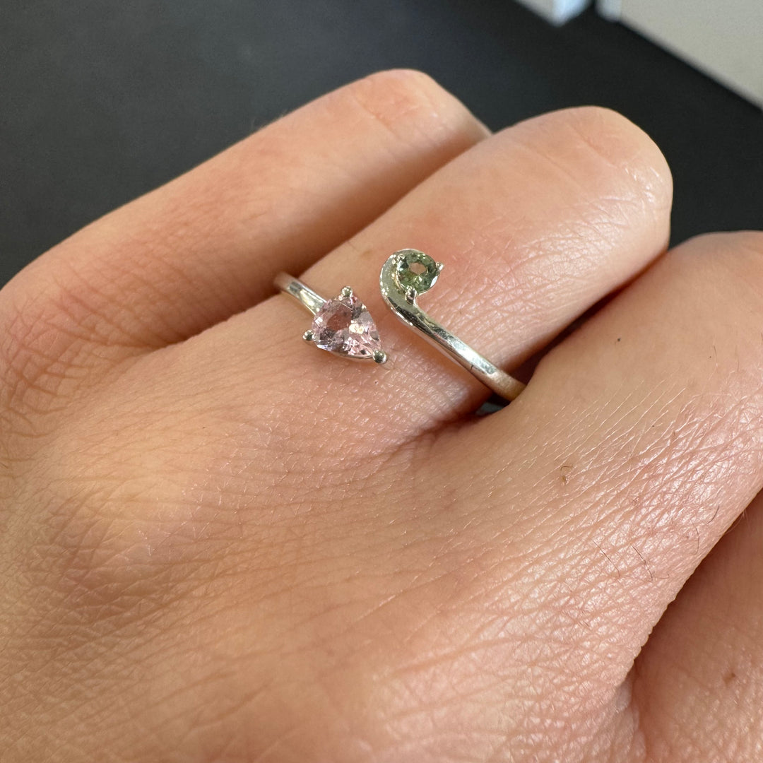 Sterling Silver Open Tourmaline Ring