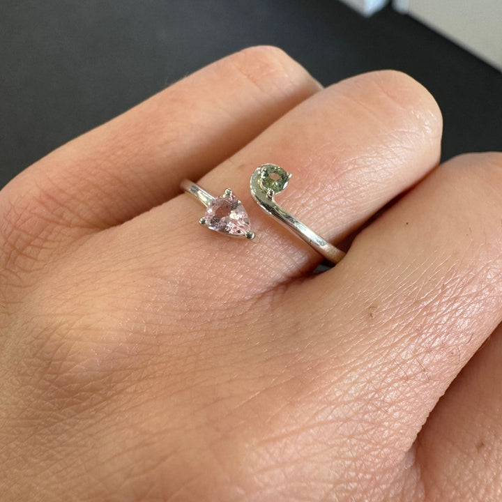 Sterling Silver Open Tourmaline Ring