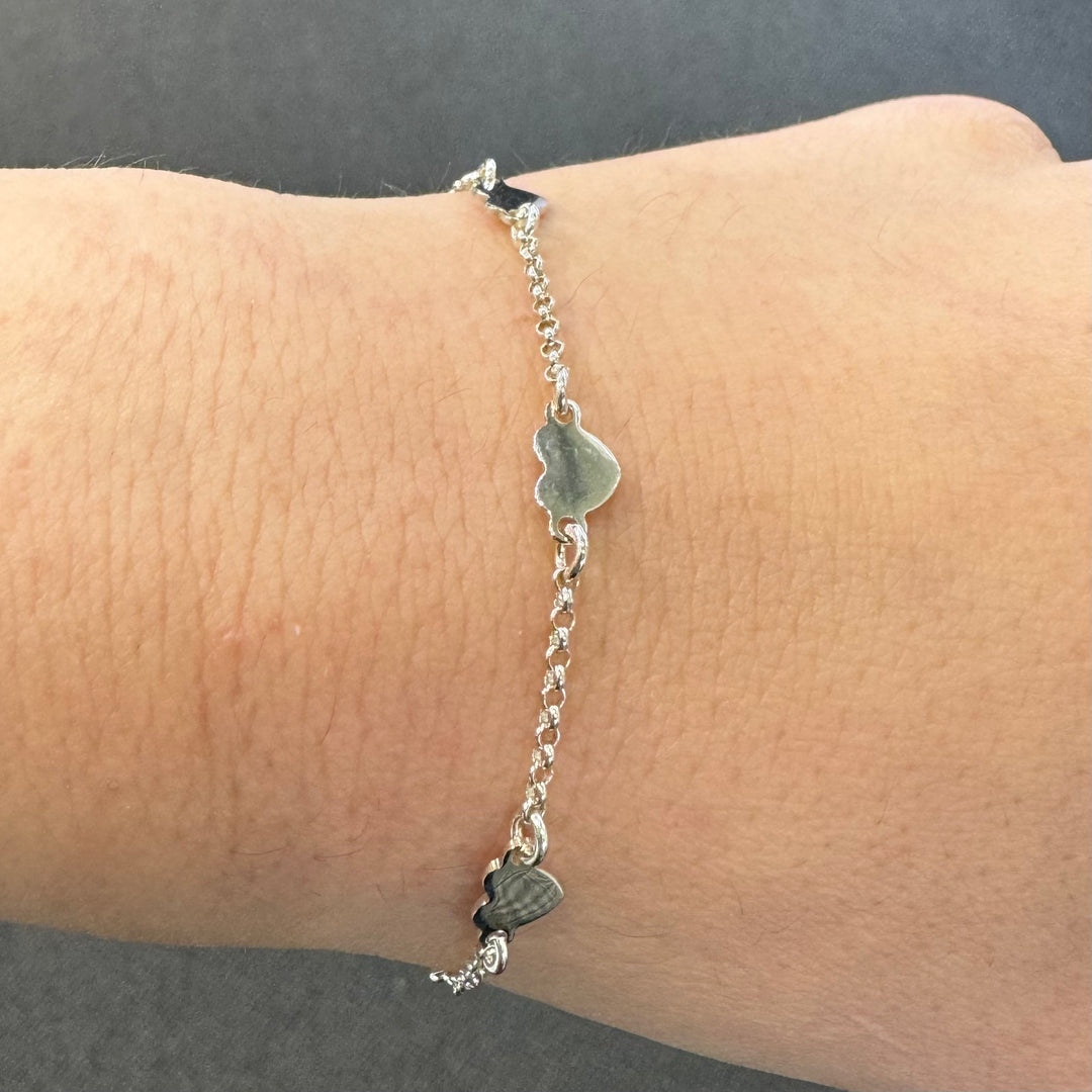 Sterling Silver Hearts Bracelet