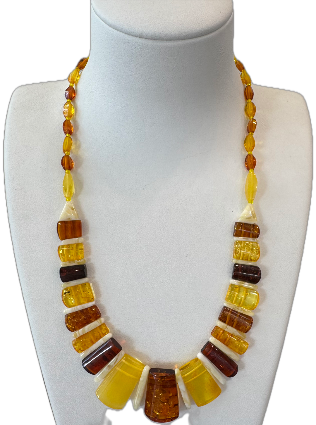 Baltic Amber Multi-Colour Flat Necklace