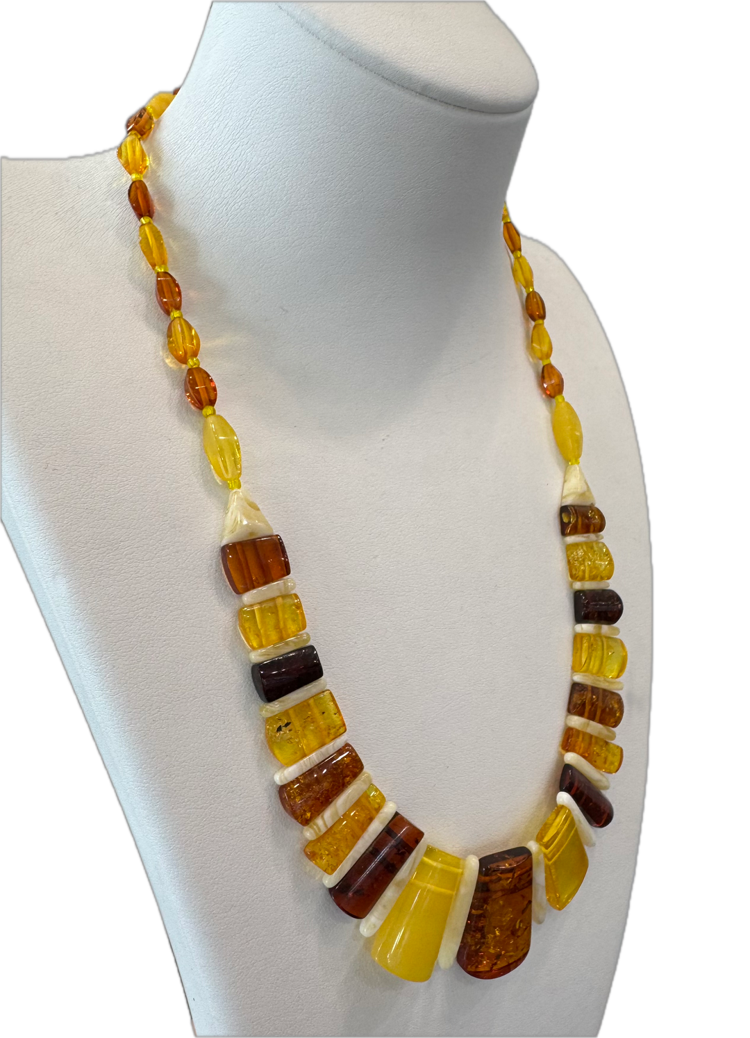 Baltic Amber Multi-Colour Flat Necklace
