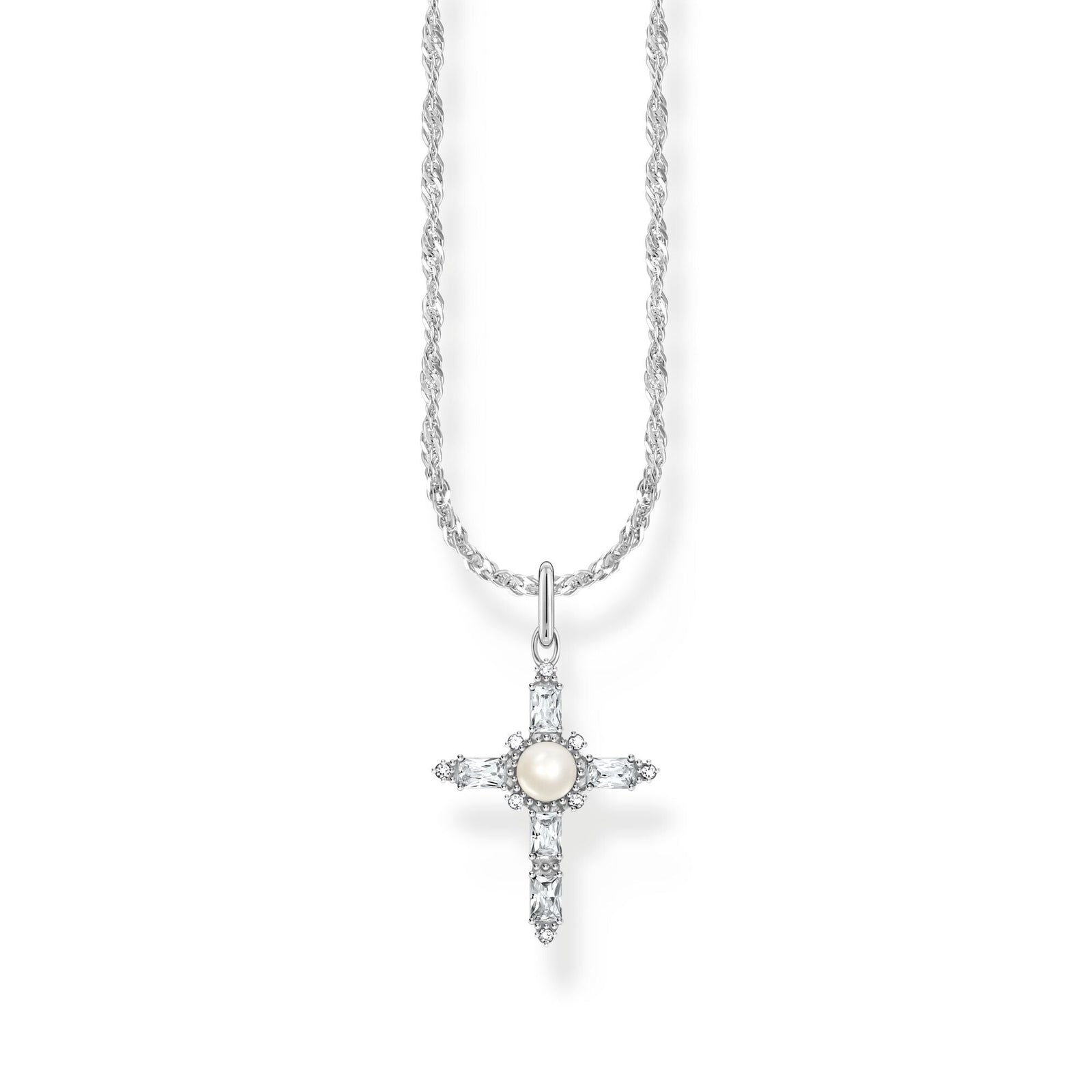 THOMAS SABO Romance Necklace with white cross pendant - B & S Lyncris Jewellers