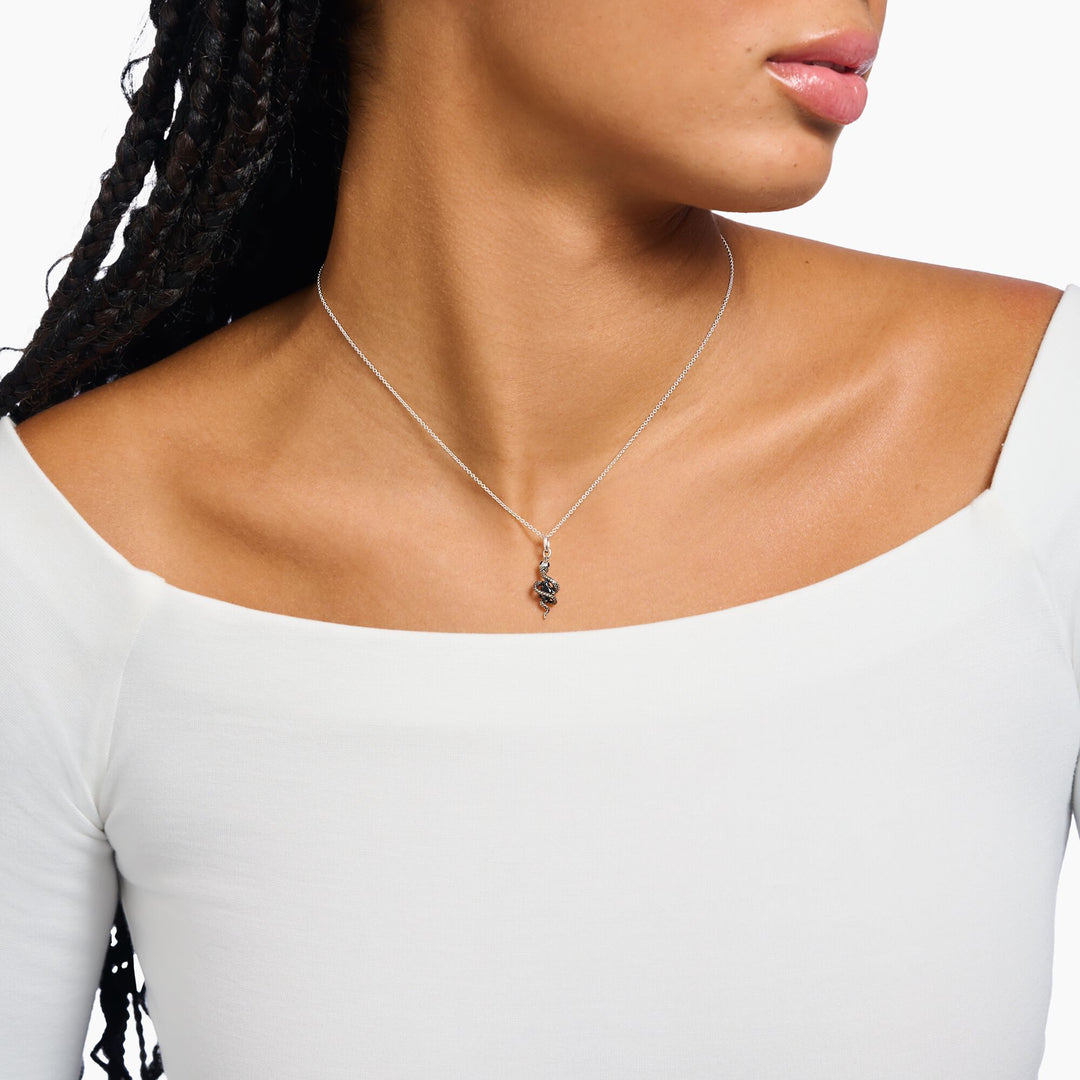 THOMAS SABO Romance Necklace with snake pendant silver