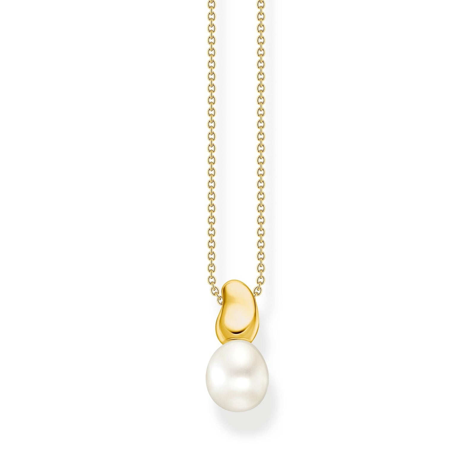 THOMAS SABO Necklace with Pearl Pendant in Gold - B & S Lyncris Jewellers