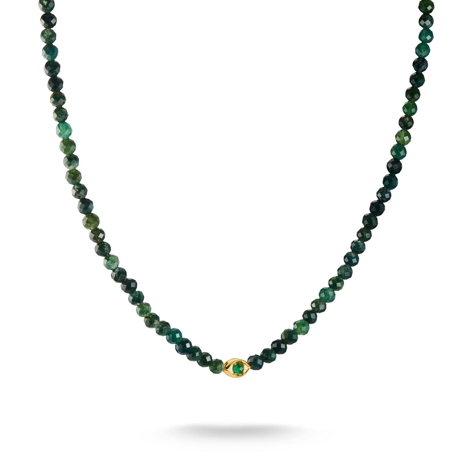 THOMAS SABO Elyndra Necklace with Green Moss Agate Beads - B & S Lyncris Jewellers