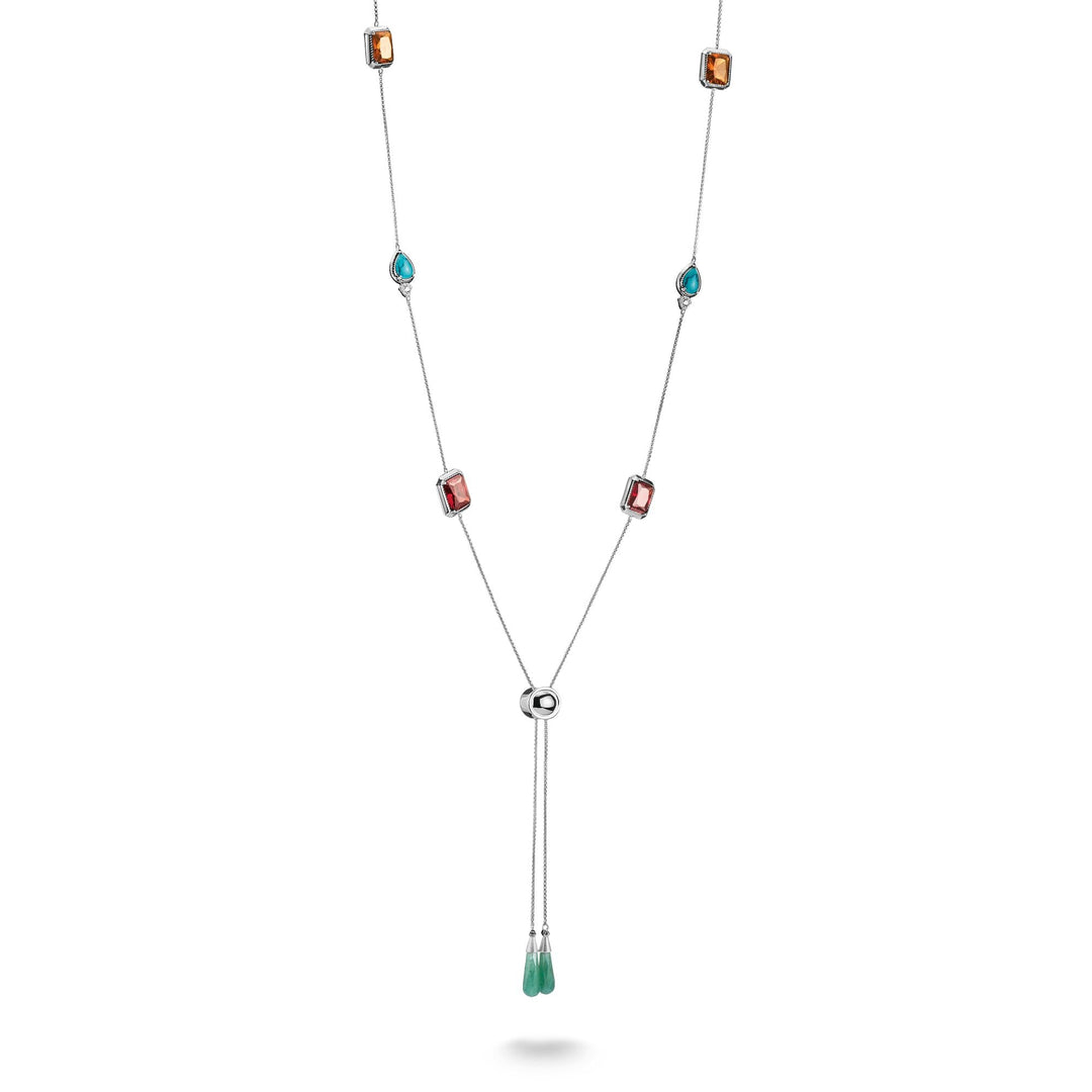 THOMAS SABO Elyndra Necklace with Multi-coloured Stones