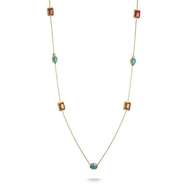 THOMAS SABO Y Necklace with Multi-coloured Stones