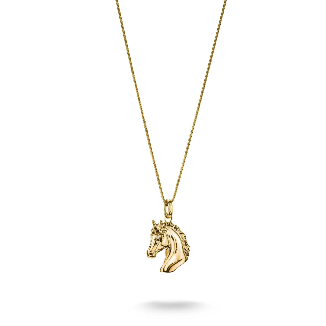 THOMAS SABO Horse Head Necklace with Zirconia - B &amp; S Lyncris Jewellers