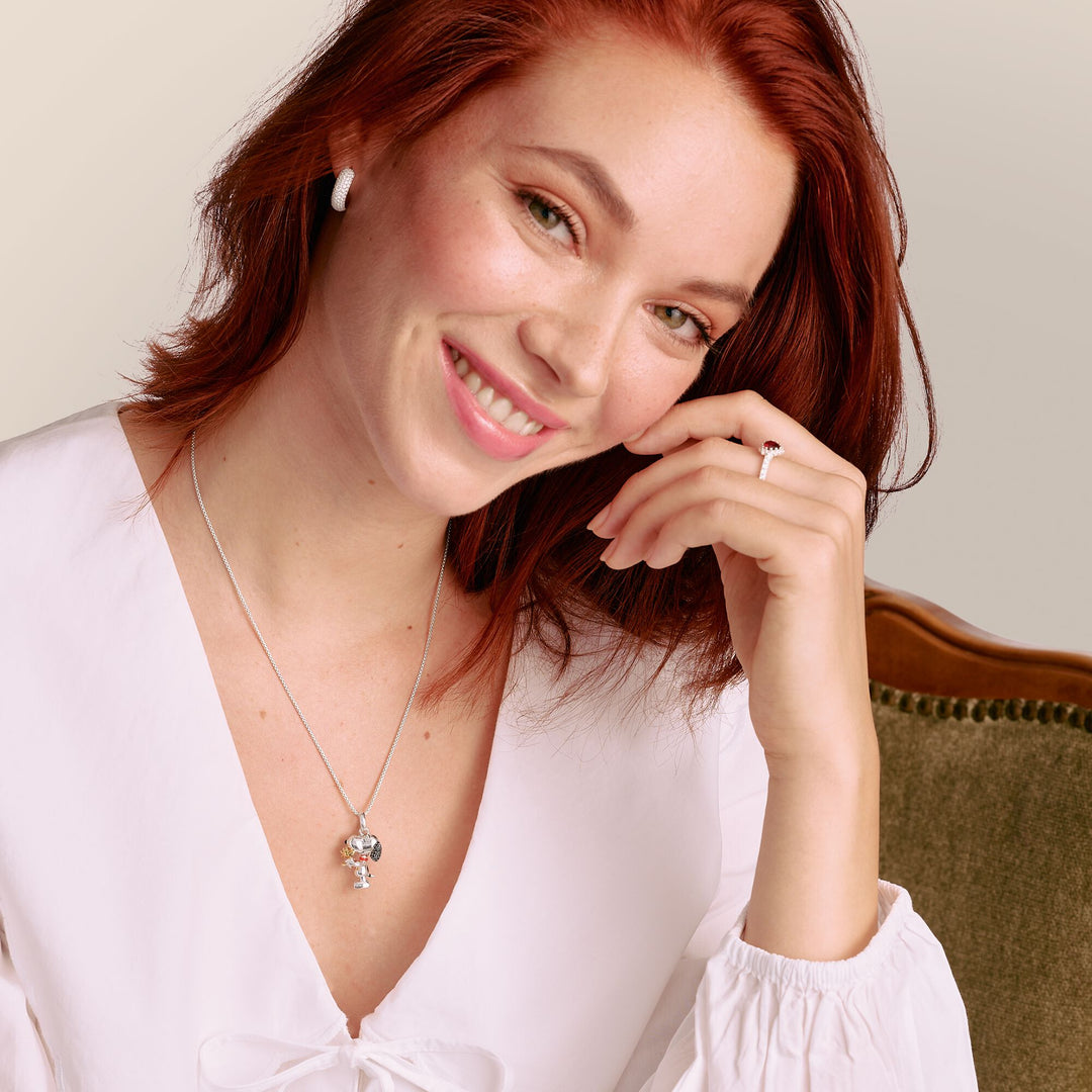 THOMAS SABO Snoopy &amp; Woodstock PavÃ© PEANUTS Necklace