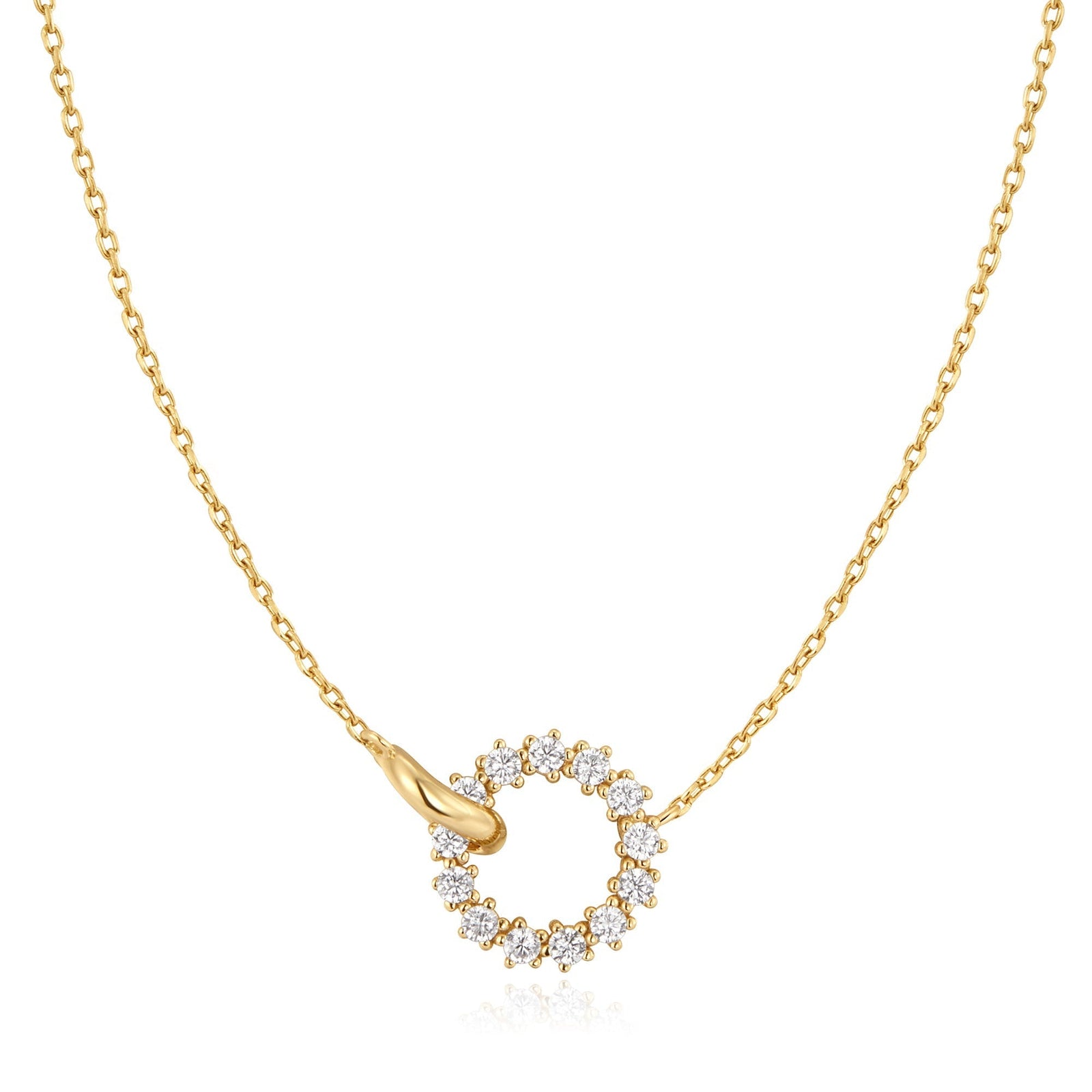 Ania Haie Gold Interlinked Circles Pave Necklace - B & S Lyncris Jewellers
