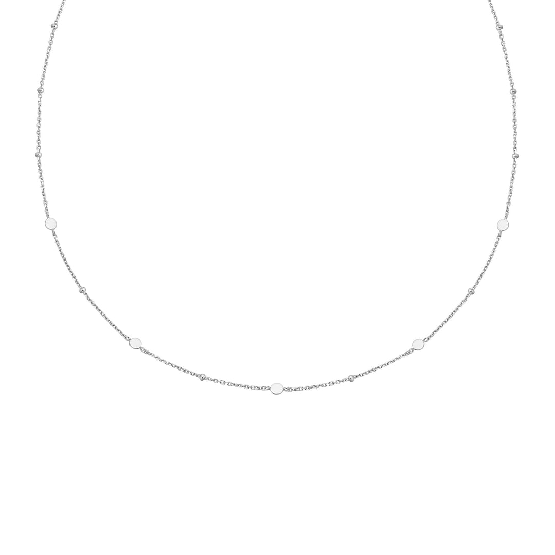 Ania Haie Silver Disc Station Necklace
