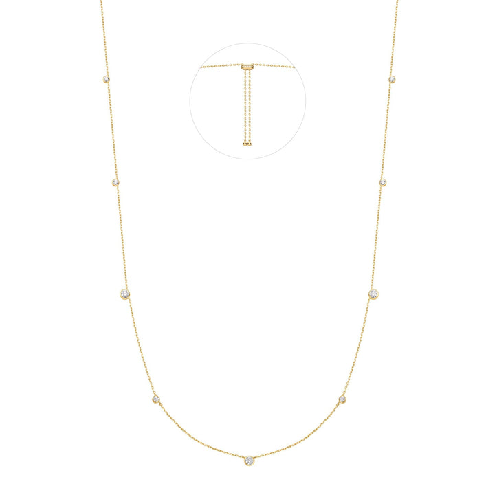 Ania Haie Gold Bezel Cubic Zirconia Station Necklace