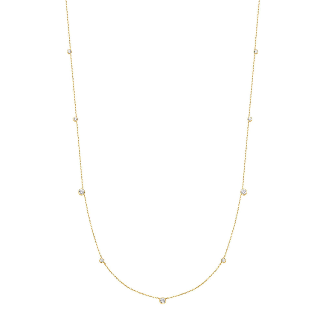 Ania Haie Gold Bezel Cubic Zirconia Station Necklace