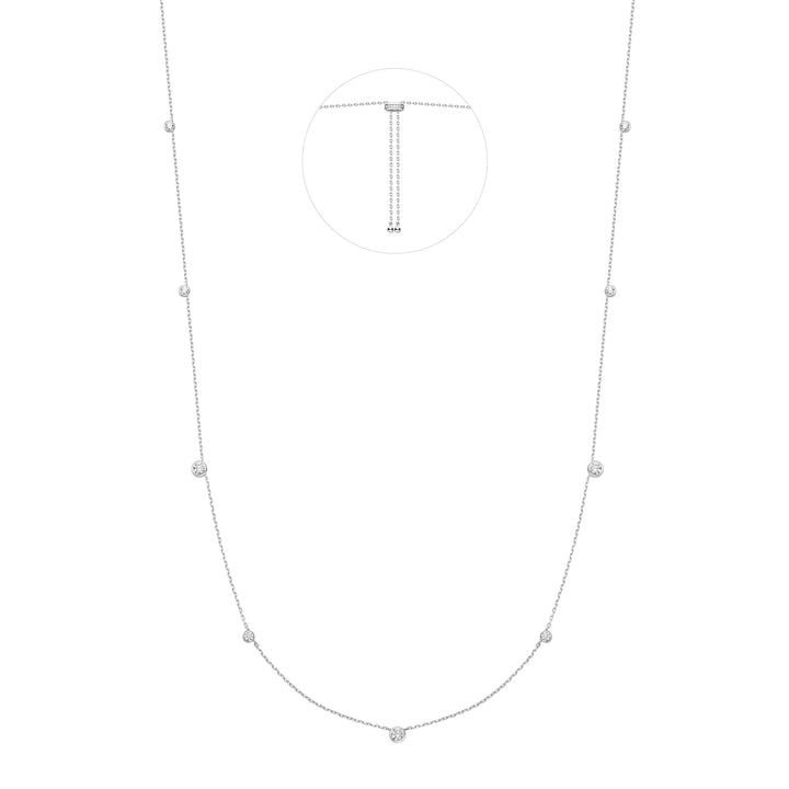 Ania Haie Silver Bezel Cubic Zirconia Station Necklace