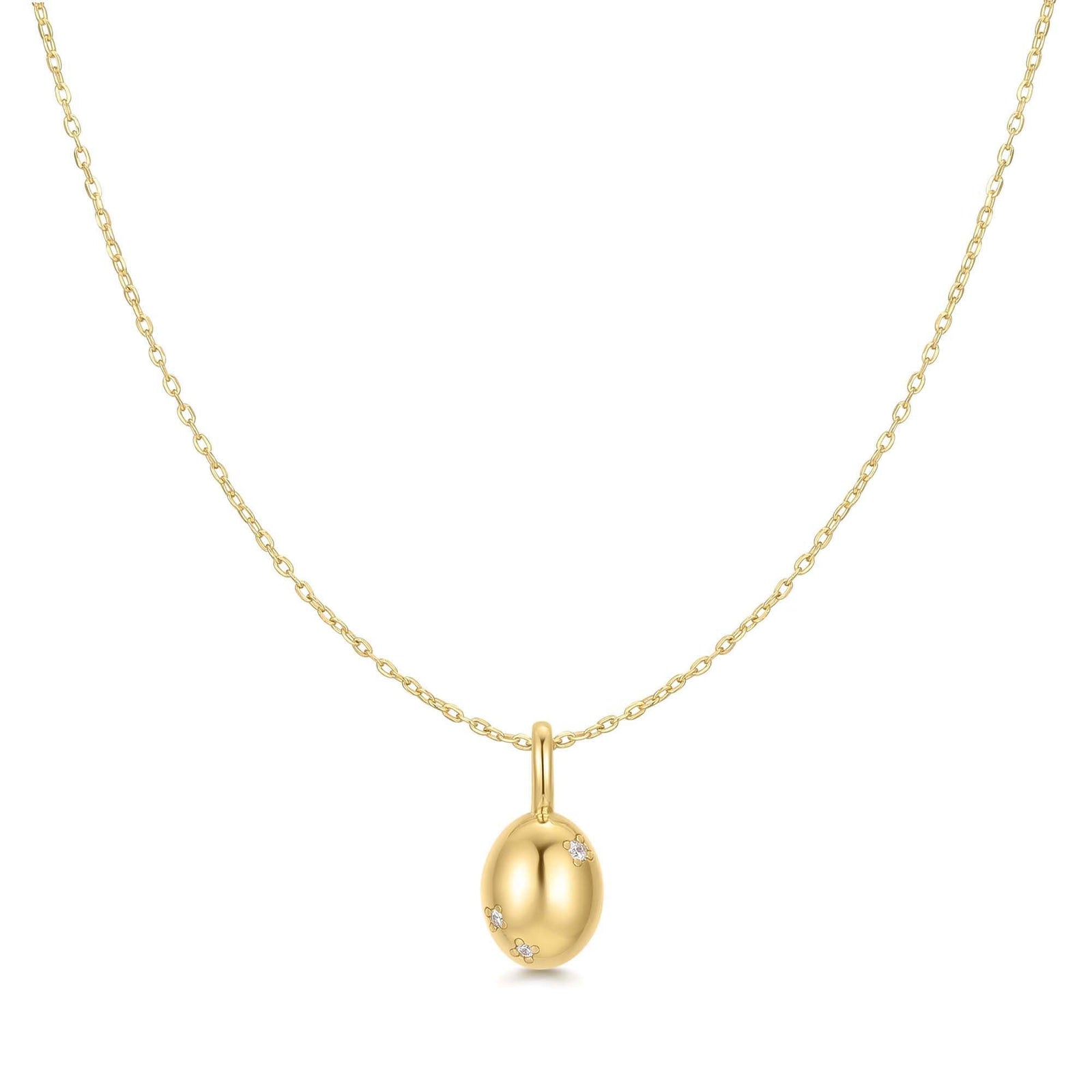Ania Haie Gold Floral Oval Pendent Necklace - B & S Lyncris Jewellers