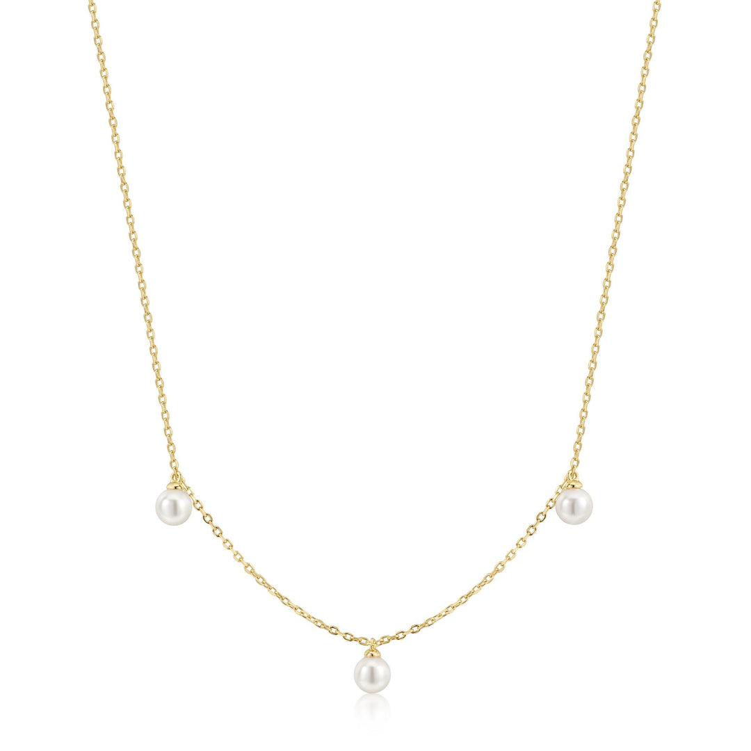 Ania Haie Triple Shell Pearl Station Necklace - B &amp; S Lyncris Jewellers