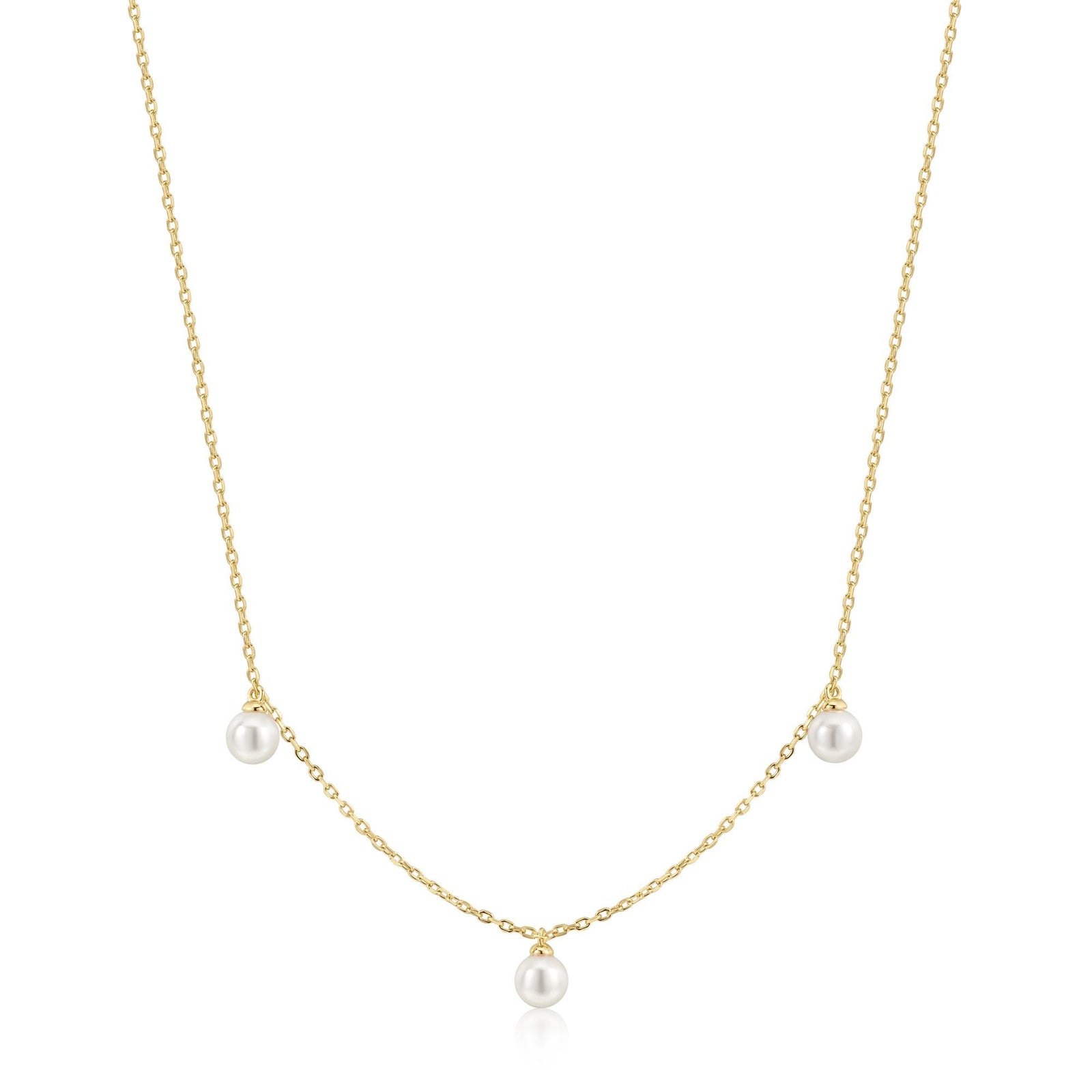 Ania Haie Triple Shell Pearl Station Necklace - B & S Lyncris Jewellers
