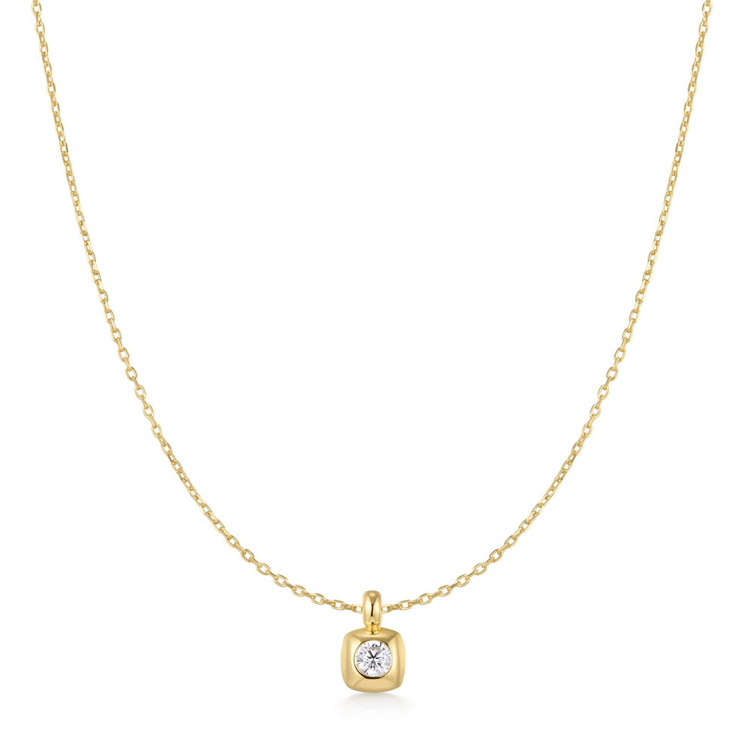 Ania Haie Gold Modern Bezel-Set Solitaire Necklace - B &amp; S Lyncris Jewellers
