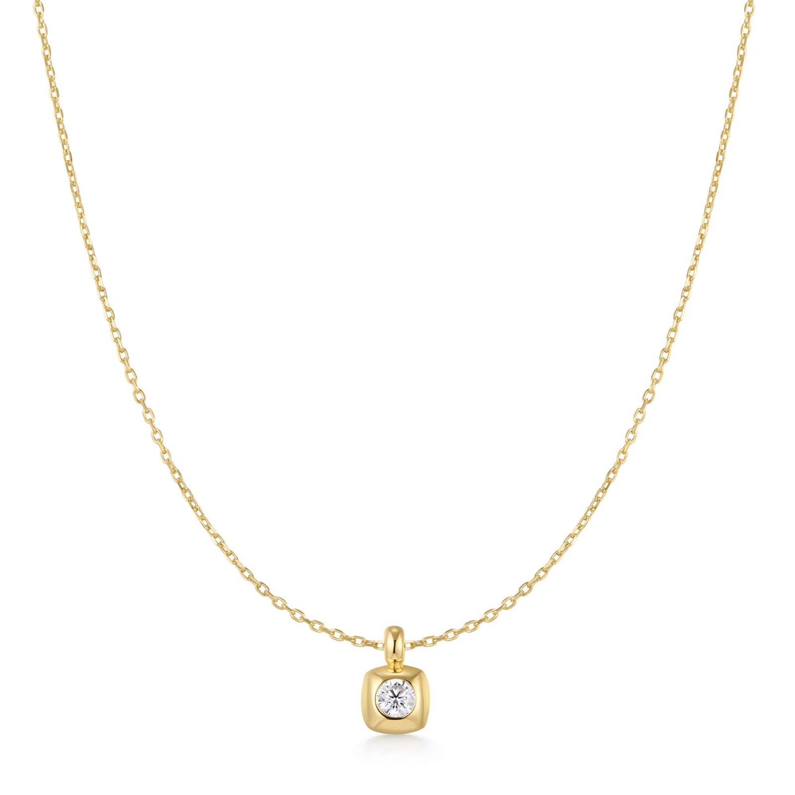 Ania Haie Gold Modern Bezel-Set Solitaire Necklace - B & S Lyncris Jewellers