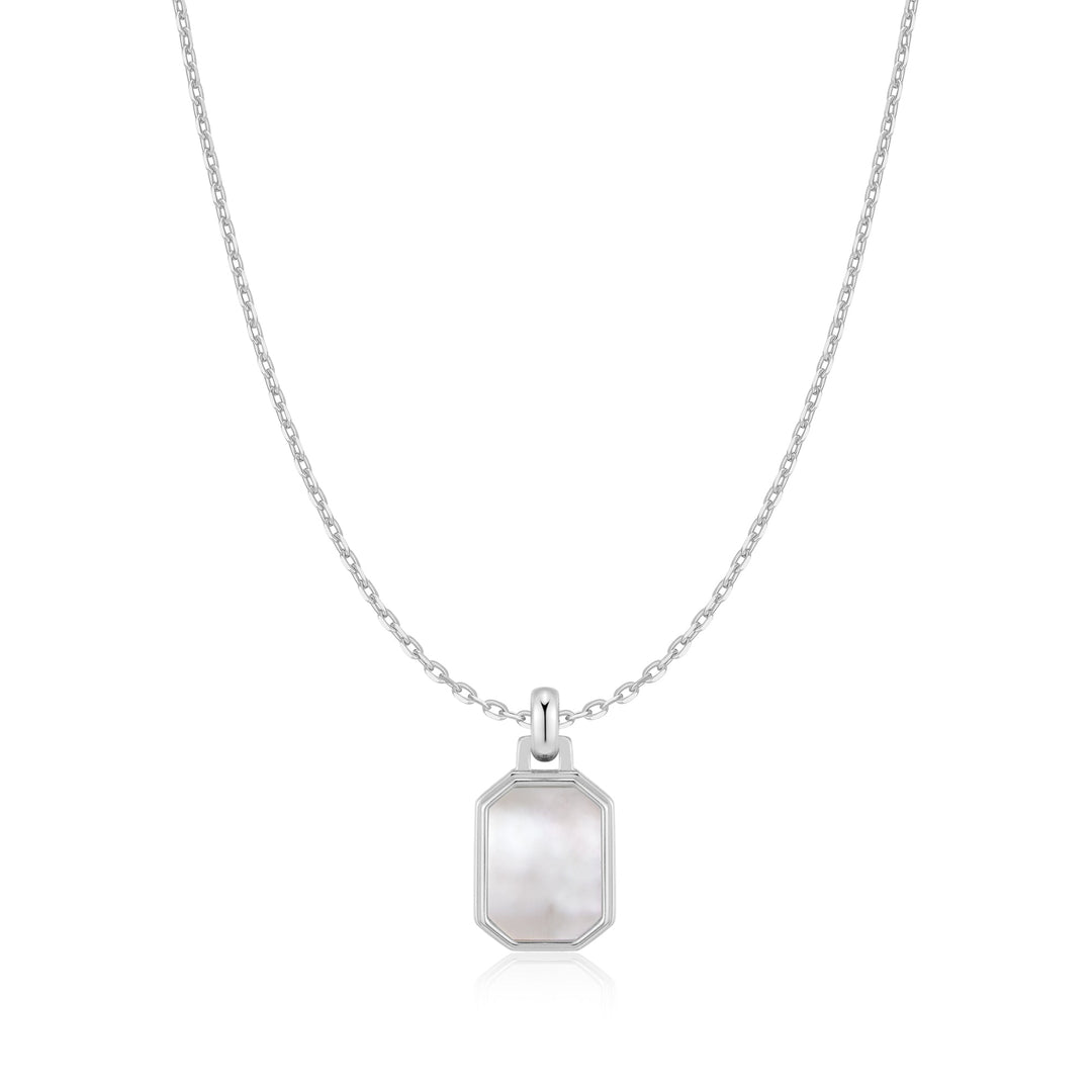 Ania Haie Silver Square Mother-of-Pearl Necklace - B &amp; S Lyncris Jewellers