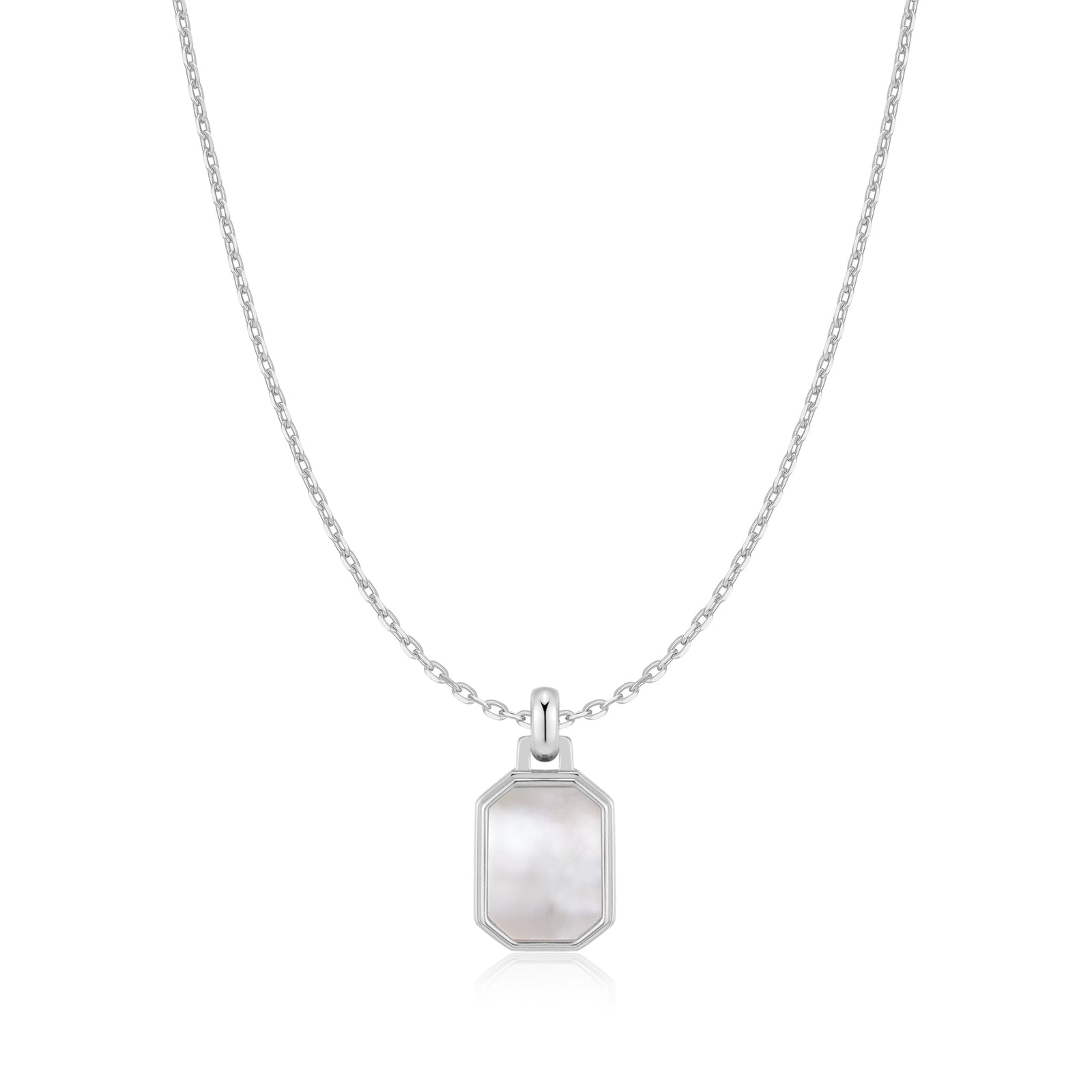 Ania Haie Silver Square Mother-of-Pearl Necklace - B & S Lyncris Jewellers