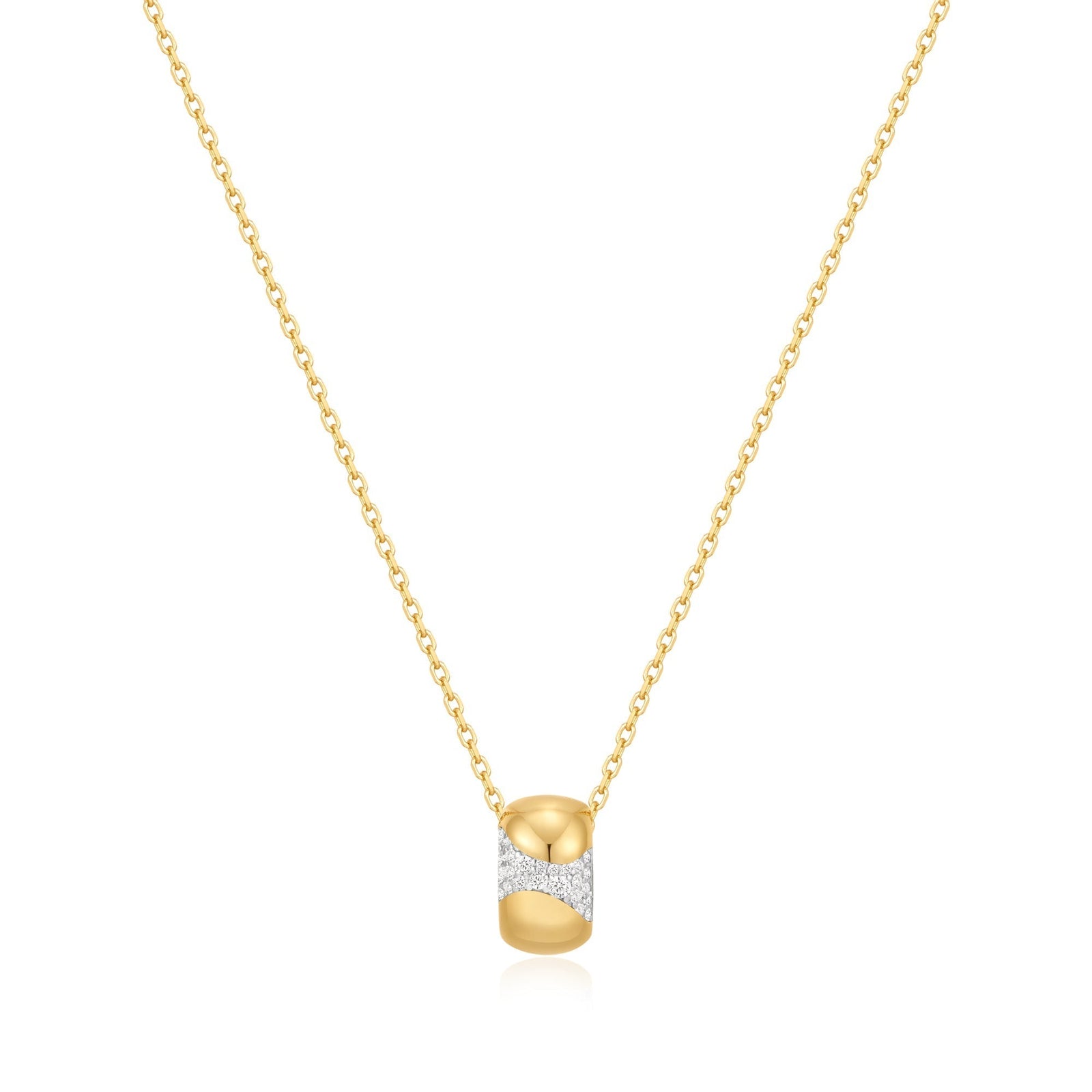 Ania Haie Gold Puffed Rivulet Pave Necklace - B & S Lyncris Jewellers