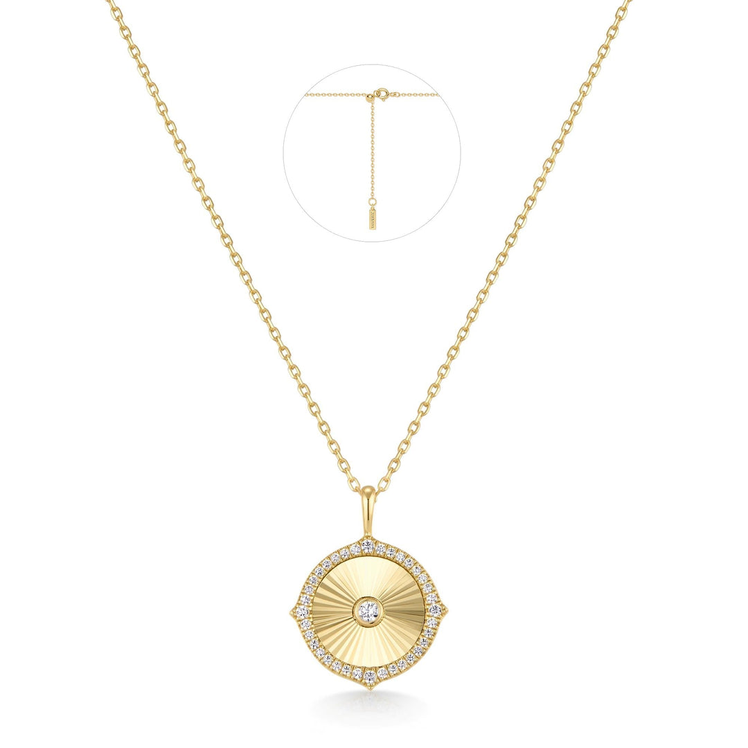 Ania Haie Gold Diamond-Cut Sunny Disc Necklace - B &amp; S Lyncris Jewellers