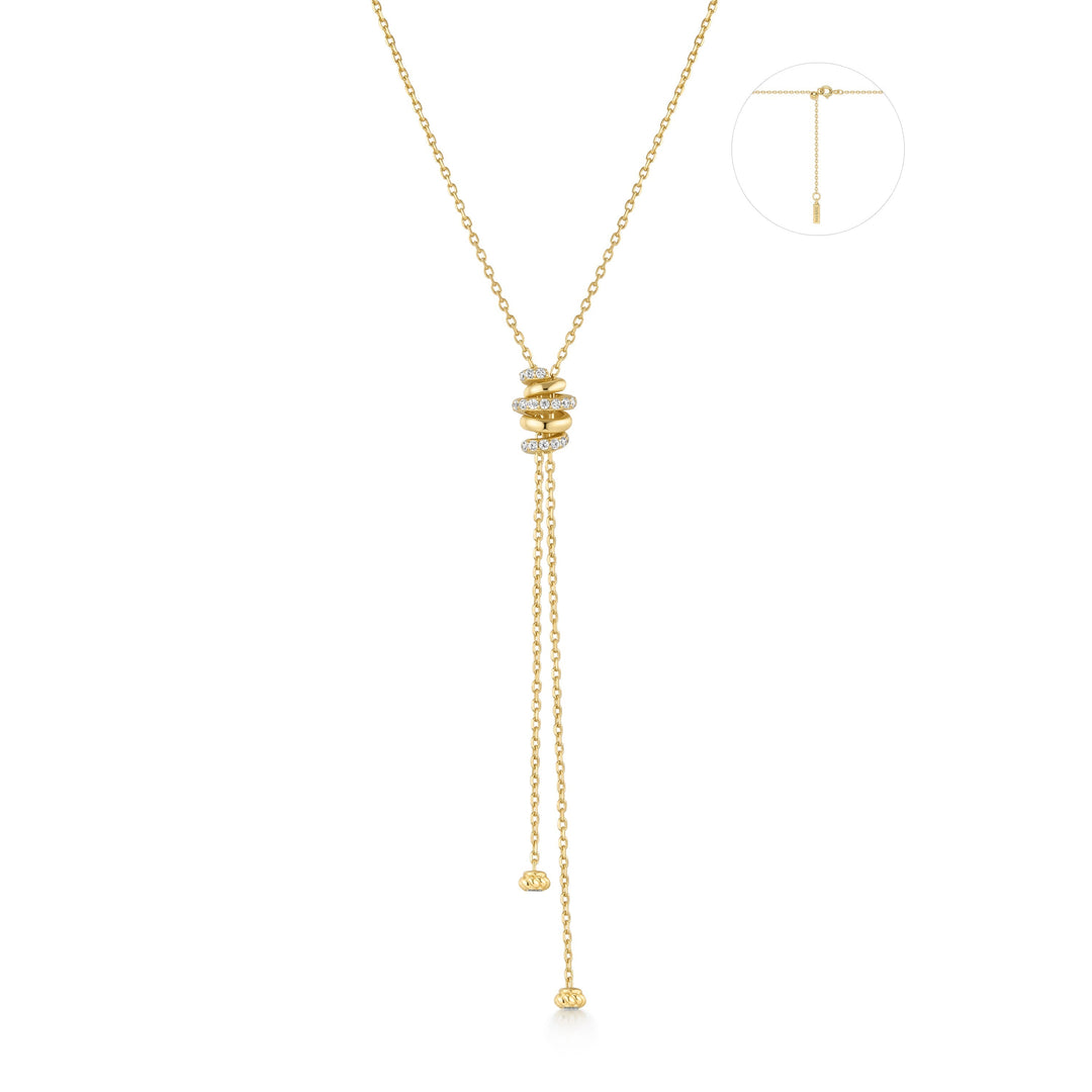 Ania Haie Gold Twisted Rope Lariat Necklace - B &amp; S Lyncris Jewellers
