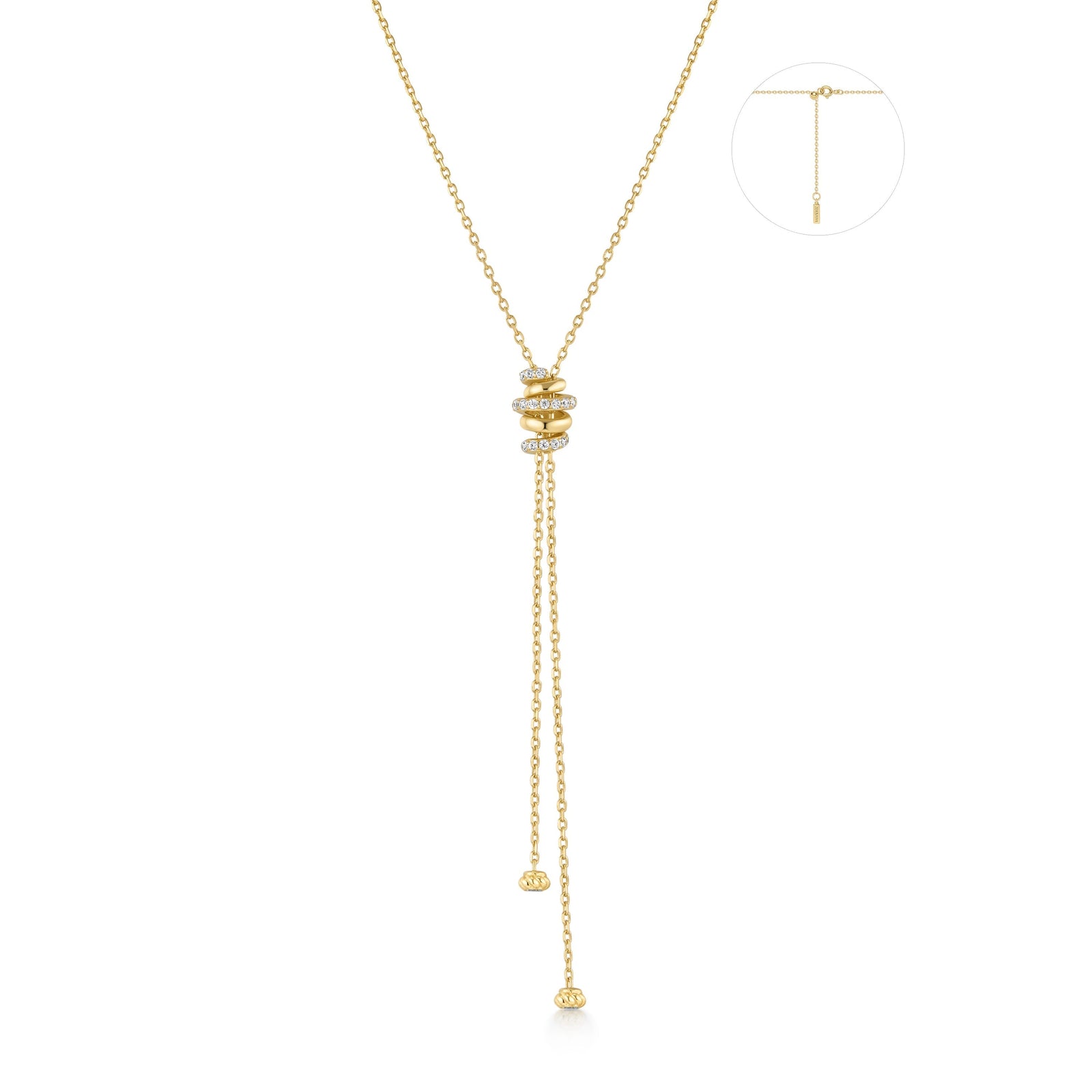 Ania Haie Gold Twisted Rope Lariat Necklace - B & S Lyncris Jewellers