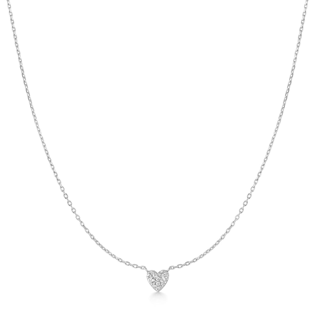 Ania Haie Silver Pave Heart Necklace - B &amp; S Lyncris Jewellers