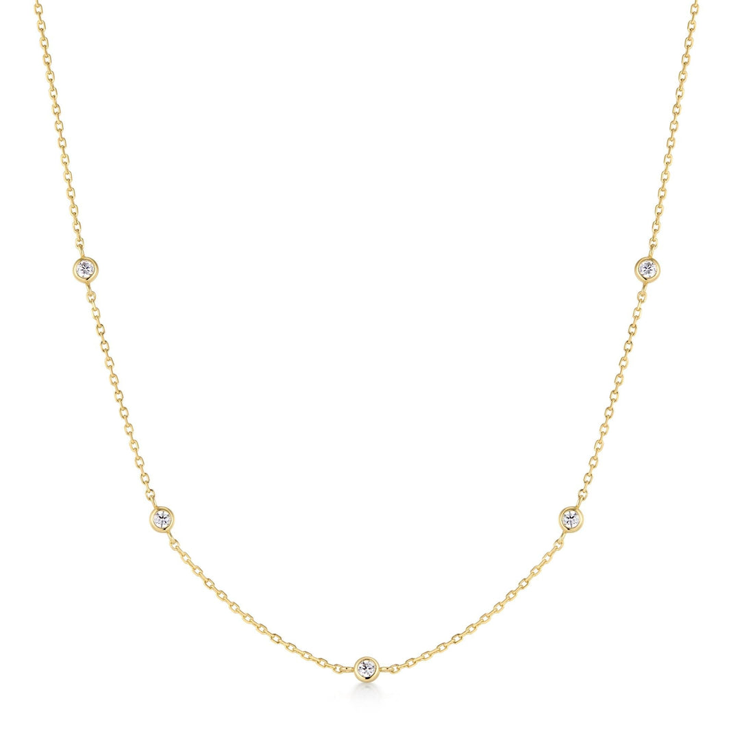Ania Haie Gold Classic Bezel-Set Station Necklace - B &amp; S Lyncris Jewellers