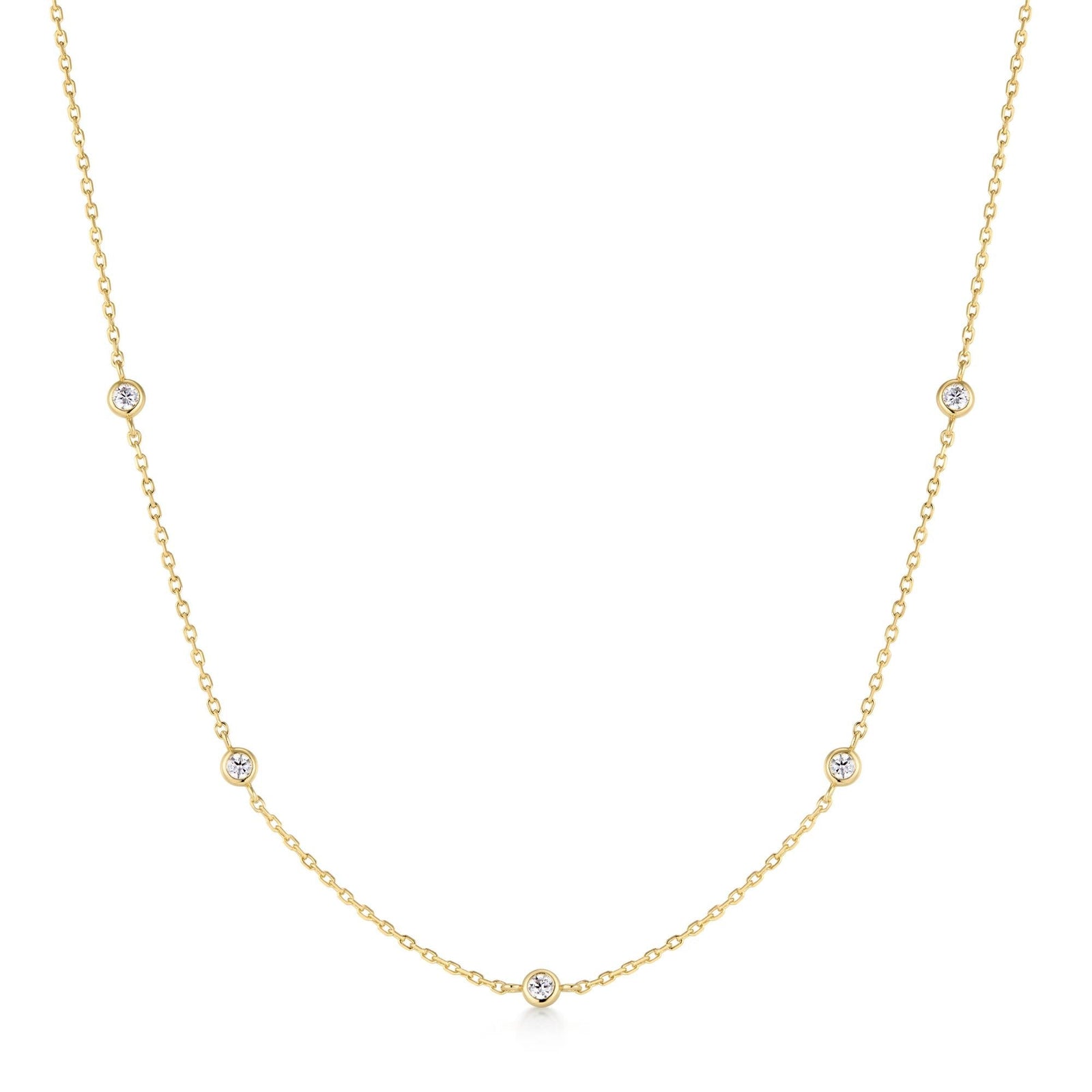 Ania Haie Gold Classic Bezel-Set Station Necklace - B & S Lyncris Jewellers