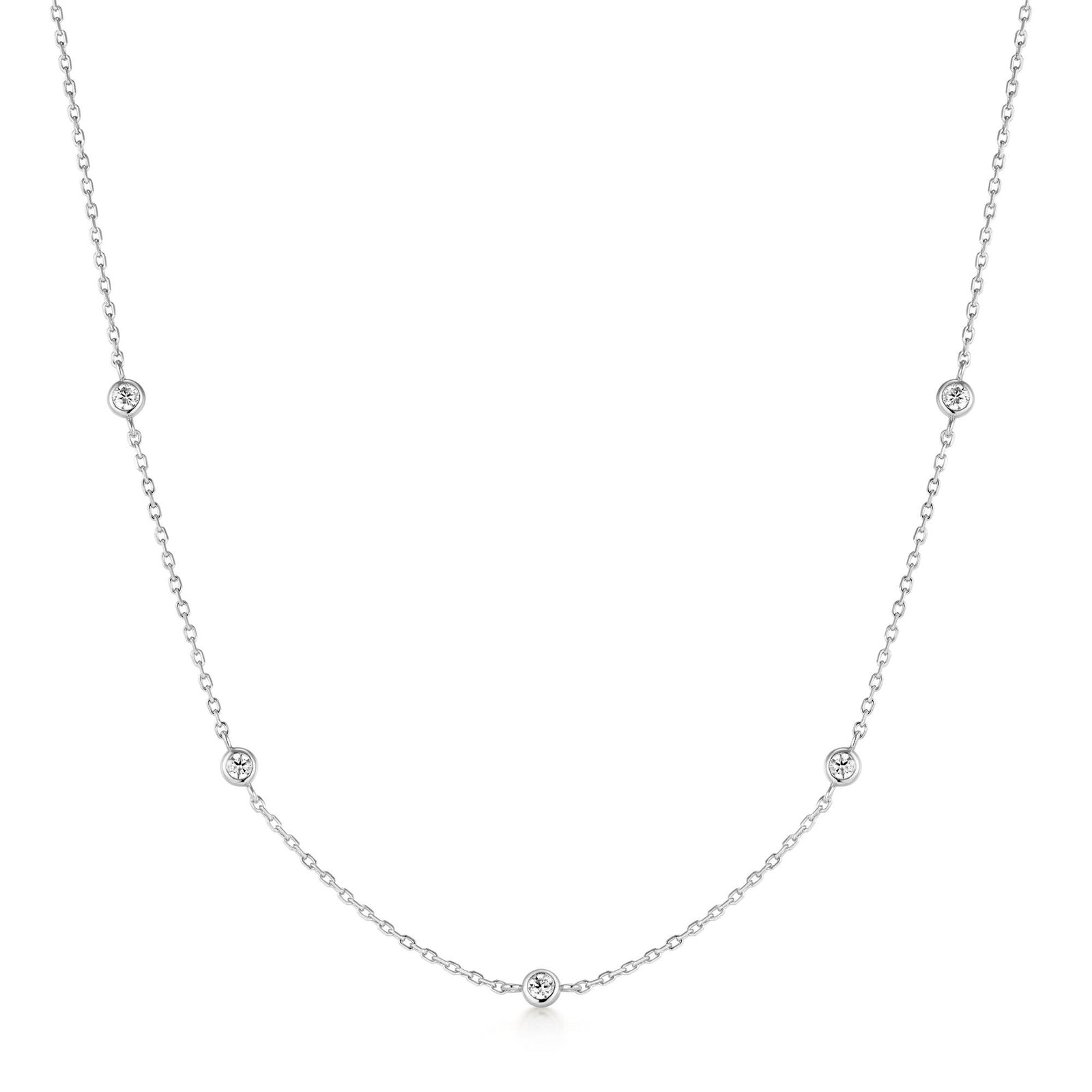 Ania Haie Silver Classic Bezel-Set Station Necklace - B & S Lyncris Jewellers