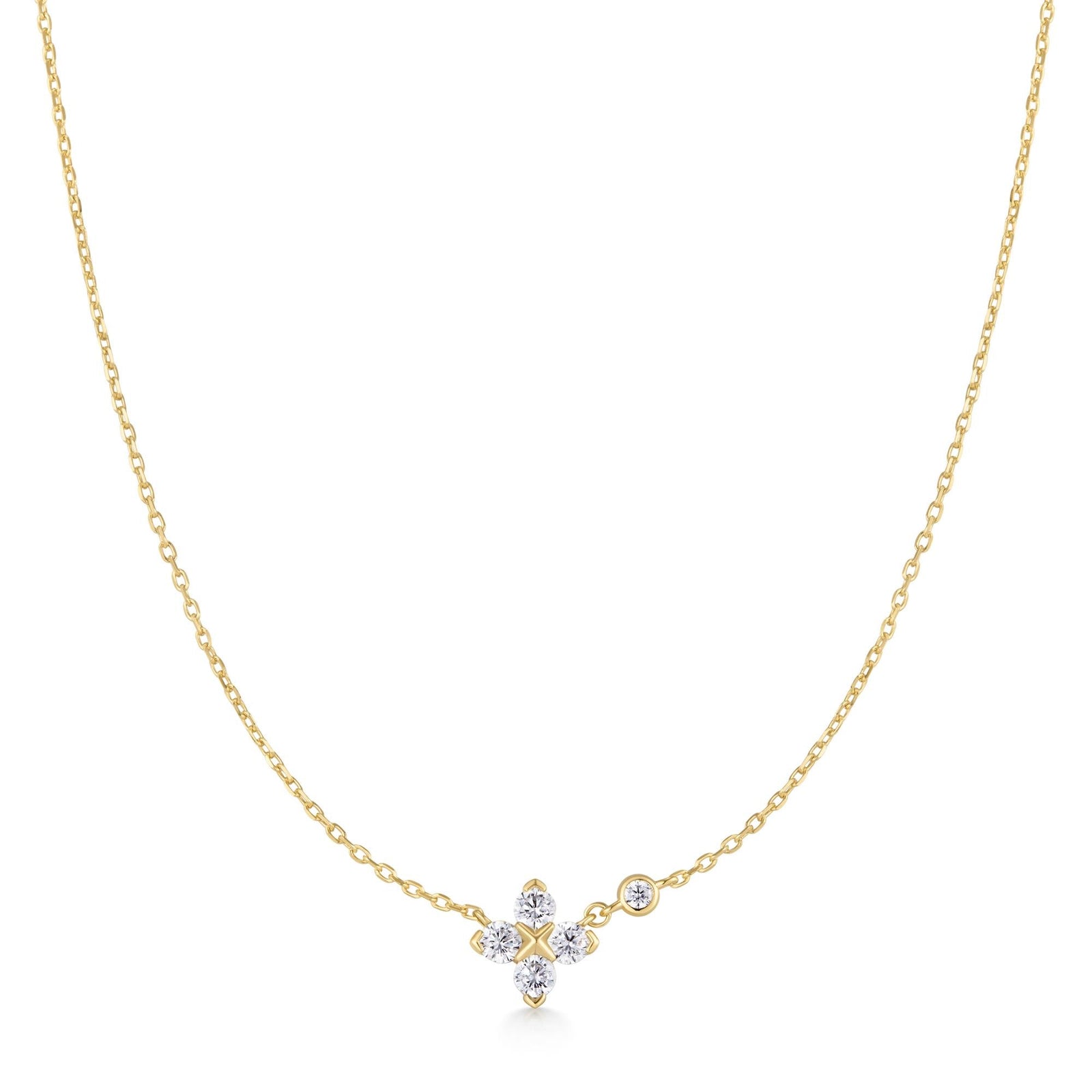 Ania Haie Gold Sparkling Lucky Clover Necklace - B & S Lyncris Jewellers