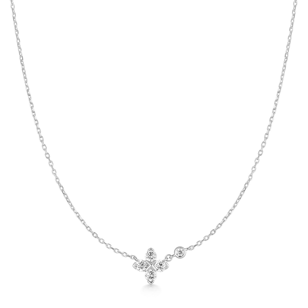 Ania Haie Silver Sparkling Lucky Clover Necklace - B &amp; S Lyncris Jewellers