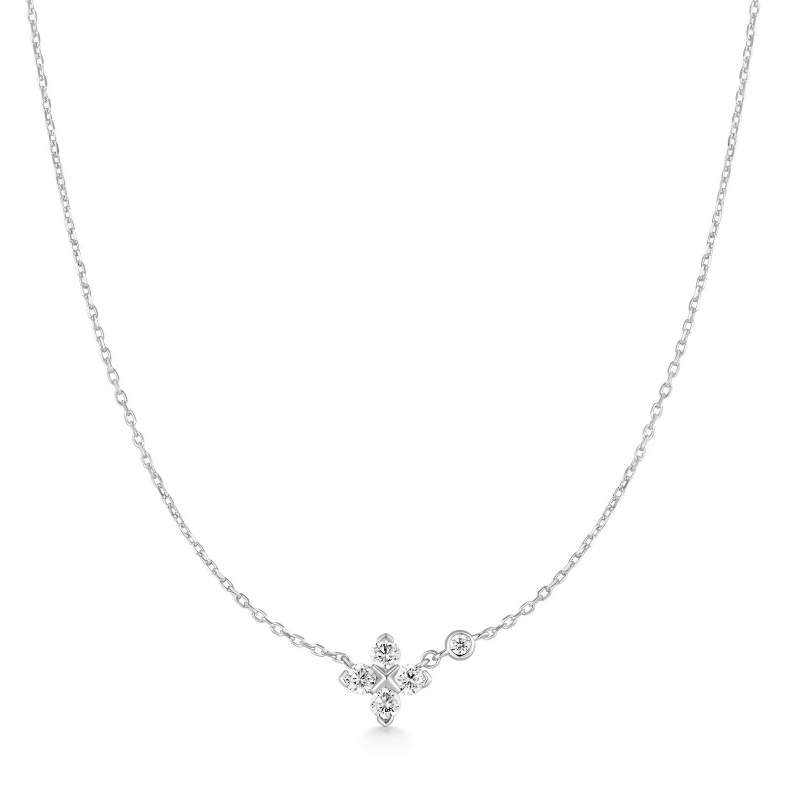 Ania Haie Silver Sparkling Lucky Clover Necklace - B & S Lyncris Jewellers