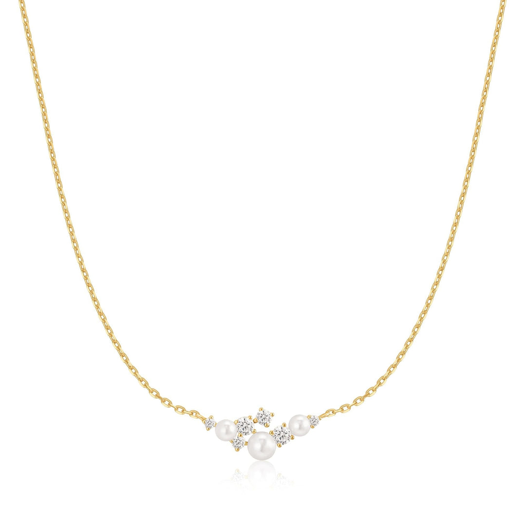 Ania Haie Silver Shell Pearl Cluster Necklace - B &amp; S Lyncris Jewellers