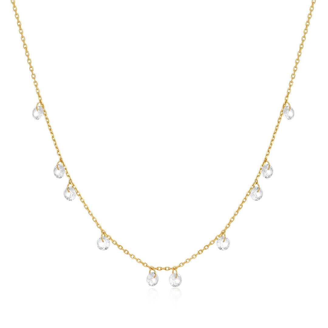 Ania Haie Gold Droplet Station Necklace - B &amp; S Lyncris Jewellers