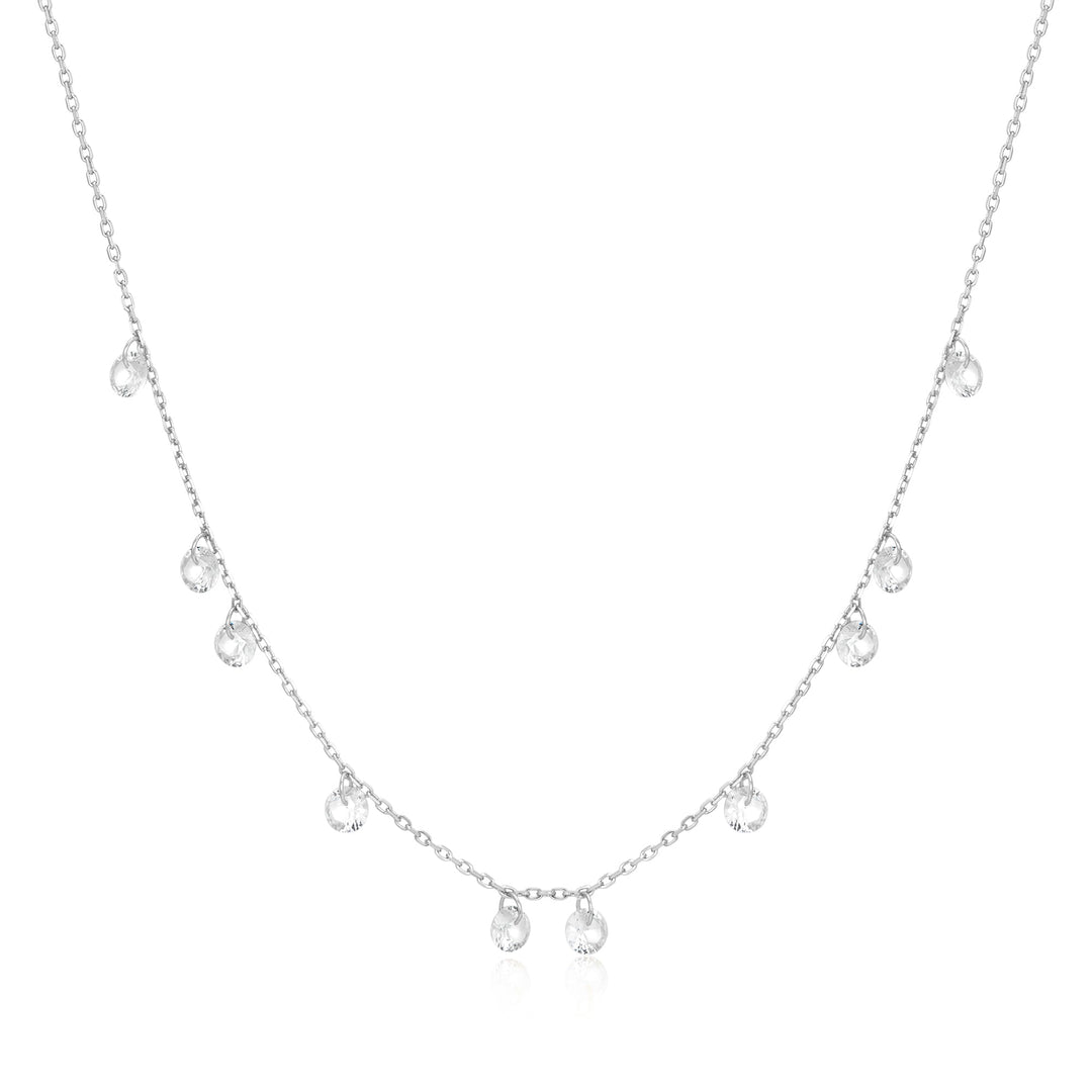 Ania Haie Silver Droplet Station Necklace - B &amp; S Lyncris Jewellers