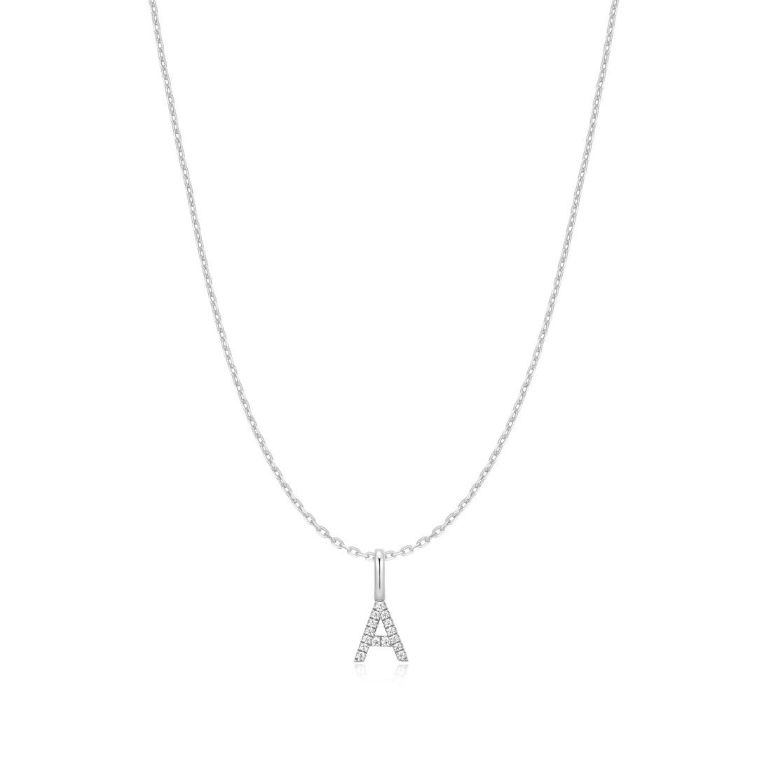 Ania Haie Silver Letter A Initial Necklace - B &amp; S Lyncris Jewellers