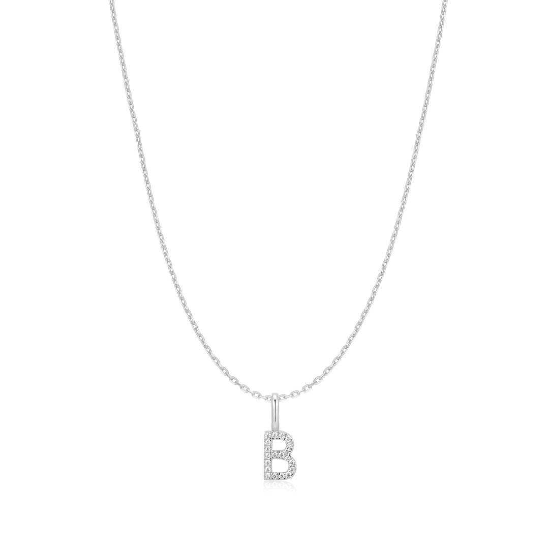 Ania Haie Silver Letter B Initial Necklace - B &amp; S Lyncris Jewellers