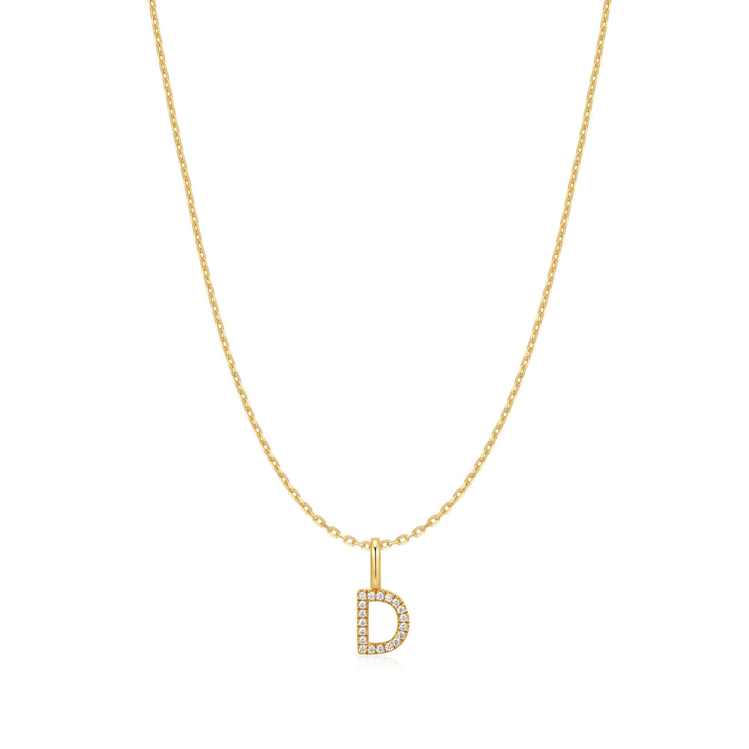 Ania Haie Gold Letter D Initial Necklace - B &amp; S Lyncris Jewellers