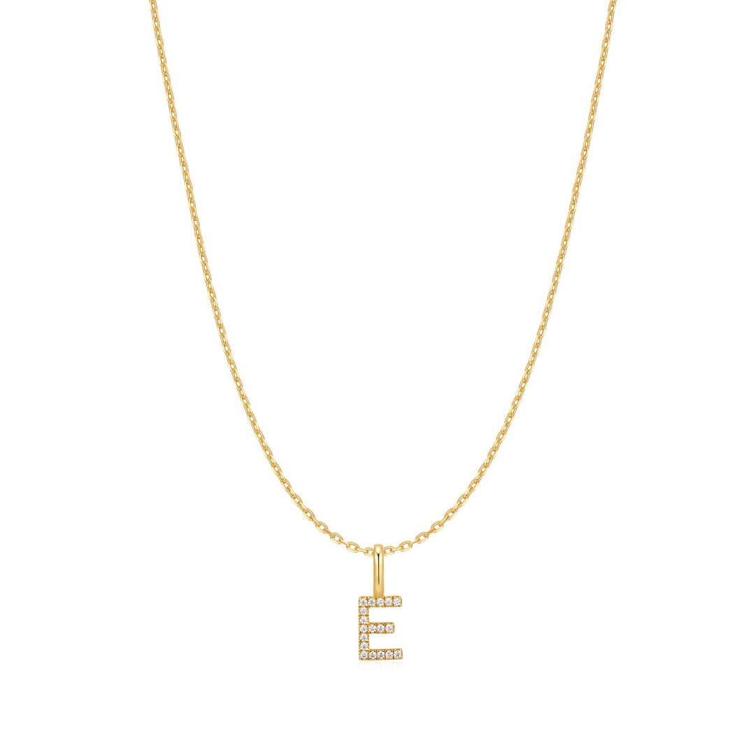 Ania Haie Gold Letter E Initial Necklace - B &amp; S Lyncris Jewellers