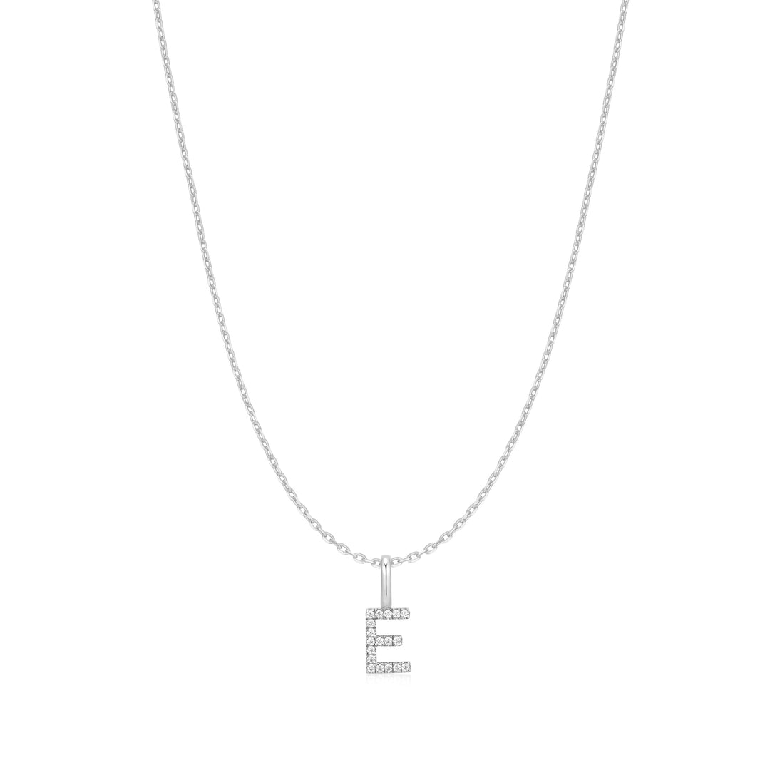 Ania Haie Silver Letter E Initial Necklace - B &amp; S Lyncris Jewellers