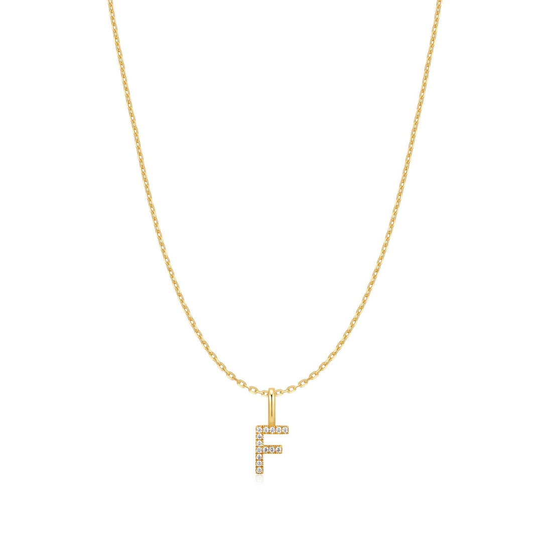 Ania Haie Gold Letter F Initial Necklace - B &amp; S Lyncris Jewellers