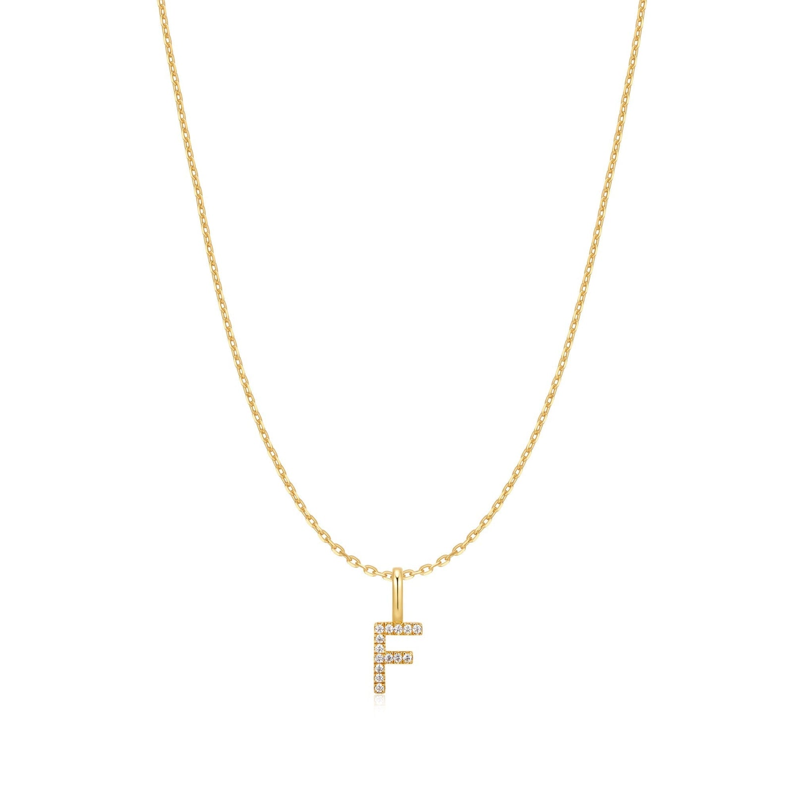 Ania Haie Gold Letter F Initial Necklace - B & S Lyncris Jewellers