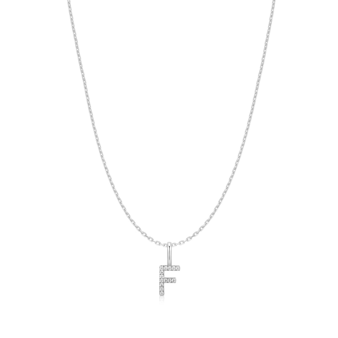 Ania Haie Silver Letter F Initial Necklace - B &amp; S Lyncris Jewellers