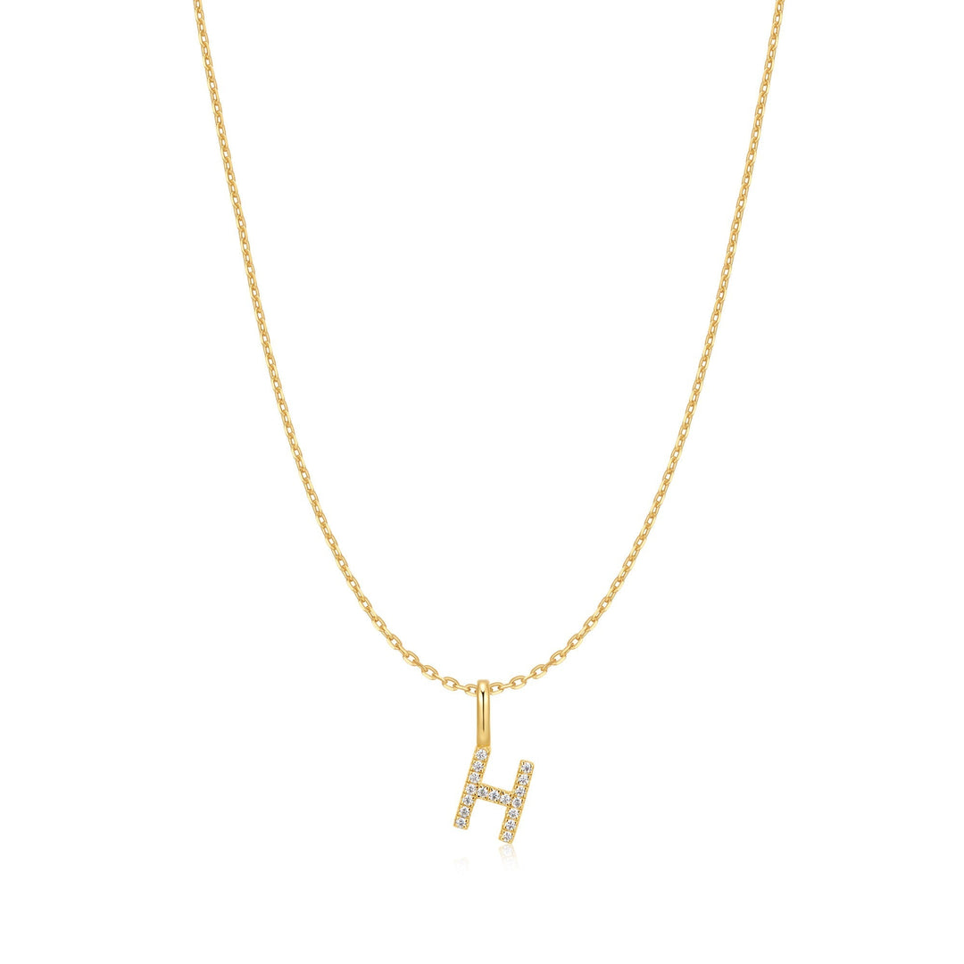 Ania Haie Gold Letter H Initial Necklace - B &amp; S Lyncris Jewellers