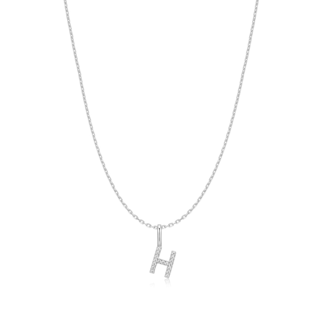 Ania Haie Silver Letter H Initial Necklace - B &amp; S Lyncris Jewellers