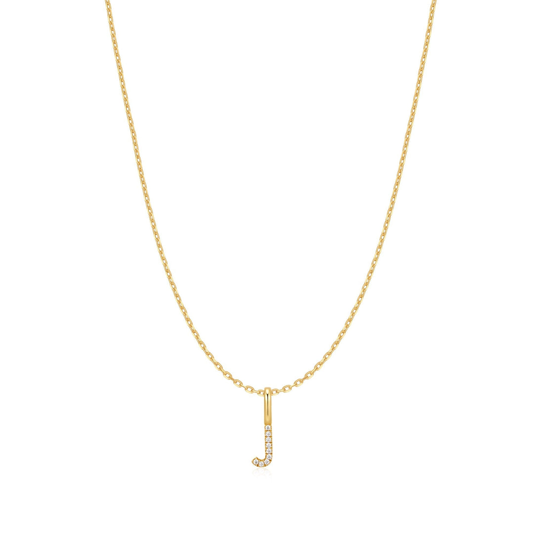 Ania Haie Gold Letter J Initial Necklace - B &amp; S Lyncris Jewellers